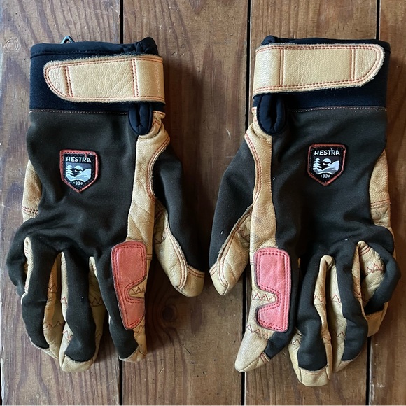 Hestra Men's Ergo Grip Active Gloves in Dark Green/Taupe, Size 9, Large, L - Picture 1 of 7